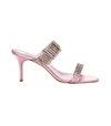 MANOLO BLAHNIK Pink Beopia Embellished Sandal