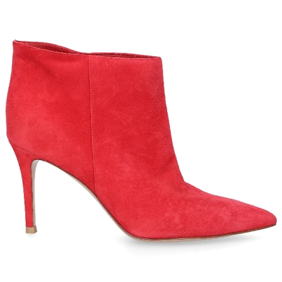 Gianvito Rossi Classic Ankle Boots G09660 Suede In Rot
