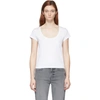 Frame Easy Scoop Neck Organic Linen T-shirt In White