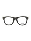 SAINT LAURENT 48MM GLITTER SQUARE CORE OPTICAL GLASSES,0400012677824