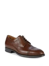 Aquatalia Duke Leather Derbys In Burgundy