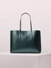 Kate Spade Molly Large Tote In Deep Evergreen Metallic