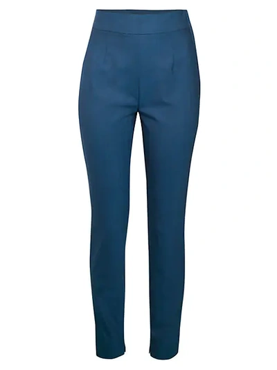 Dolce & Gabbana Stretch Wool Pants In Petroleum