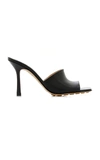 Bottega Veneta Stretch Patent Leather Slide Sandals In Black