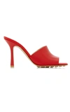 Bottega Veneta Stretch 90 Square-toed Mules In Lambskin In Red