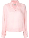 Sea Long-sleeve Relaxed Blouse In Pink