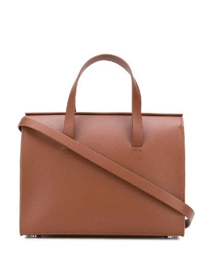 Aesther Ekme Mini Barrel Open Top Tote Bag In Brown