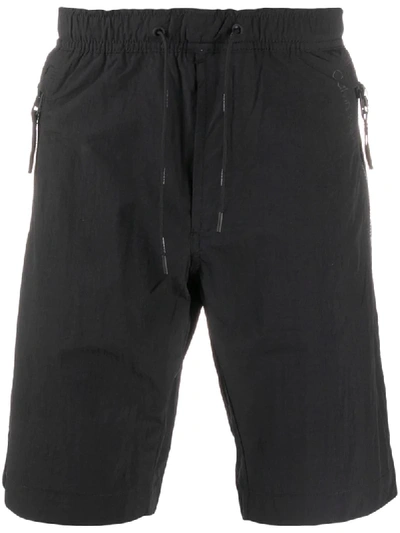 Calvin Klein Drawstring Zipped Pocket Shorts In Black