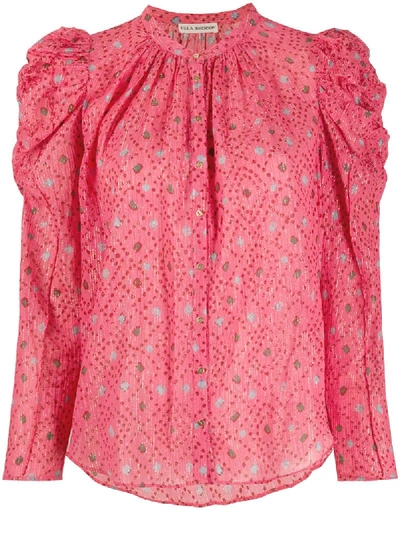 Ulla Johnson Willa Puff-sleeve Blouse In Pink