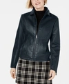 KENNETH COLE FAUX-LEATHER JACKET