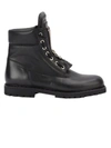 BALMAIN Black Leather Combat Boots,W6HT988D523