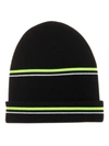 ALEXANDER WANG T STRIPED WOOL BEANIE HAT,402804F14