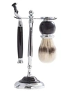 BEY-BERK MEN'S 3-PIECE MACH3 RAZOR, BADGER BRUSH & STAND SET,0400010930097