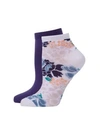 Natori Women's Josie Bold Floral 2-pairs Low-cut Socks In Lavender