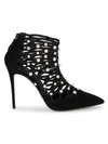 CASADEI EMBELLISHED LEATHER BOOTIES,0400012088077