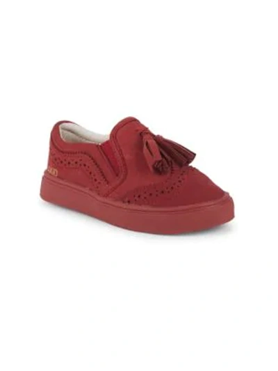 Akid Baby Girl's, Little Girl's & Girl's Liv Brogue Leather Tassel Loafers In Red