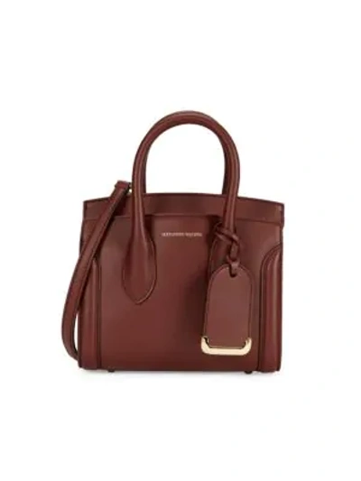 Alexander Mcqueen Heroine Leather Satchel In Lacqured Red