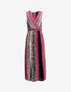 TED BAKER SOFINAA STRIPED KNITTED MIDI DRESS,R00112892
