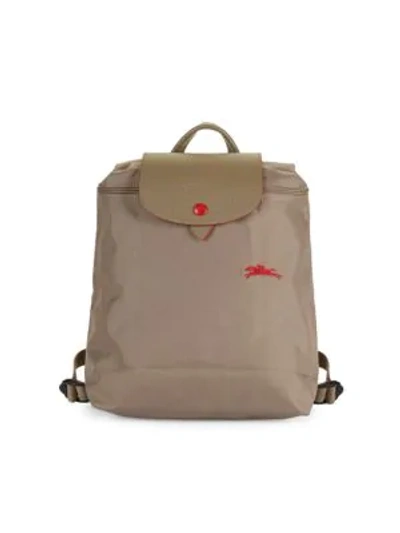 Longchamp Le Pliage Club Nylon Backpack In Beige