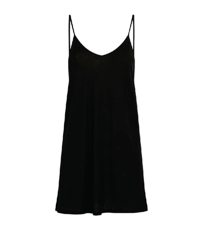 Skin Audrey Pima-cotton Nightdress In Black