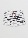 BURBERRY Watercolour Print Drawcord Swim Shorts