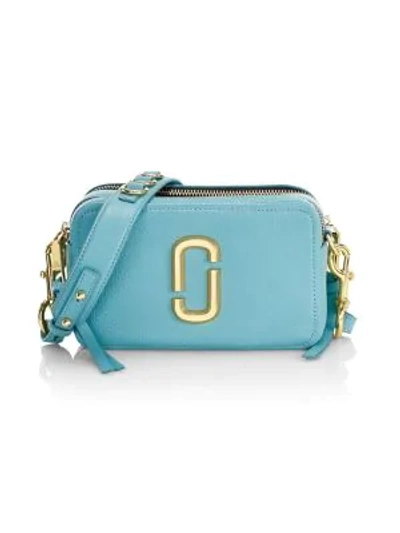 Marc Jacobs The Softshot 21 Leather Camera Bag In Light Blue