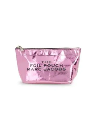 Marc Jacobs Long Foil Cosmetic Pouch In Gold