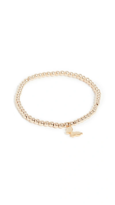 Alexa Leigh 3mm Butterfly Bracelet In Yellow Gold