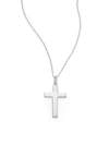 SAKS FIFTH AVENUE STERLING SILVER CROSS PENDANT NECKLACE,0400090144729