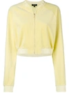 Juicy Couture Swarovski Personalisable Velour Crop Jacket In Yellow