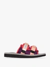 Suicoke Moto-cab Touch-strap Sandals In Rosa