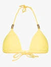Heidi Klein Cancun Embellished Triangle Bikini Top In Yellow