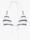 Heidi Klein Core Stripe-pattern Triangle Bikini Top In Weiss