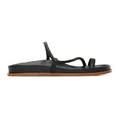 Emme Parsons Bari Leather Toe Ring Sandals In Black