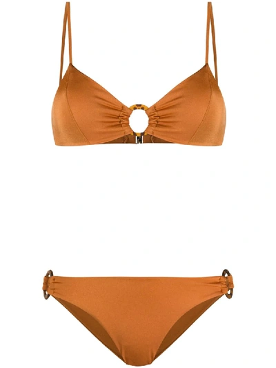 Mc2 Saint Barth Juca Ring Detail Bikini In Orange