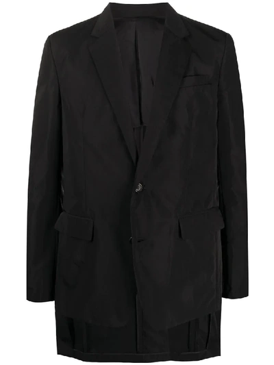Undercover Asymmetric Hem Blazer In Black