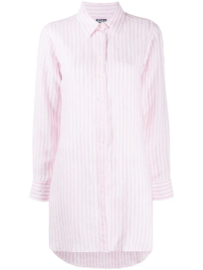 Mc2 Saint Barth Loraine Striped-print Shirt In Pink