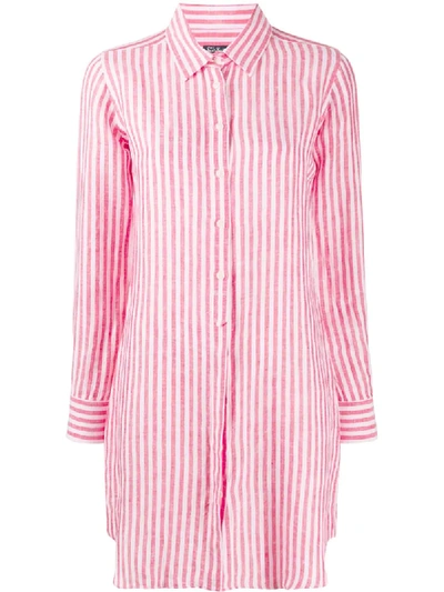 Mc2 Saint Barth Loraine Striped-print Shirt In Red