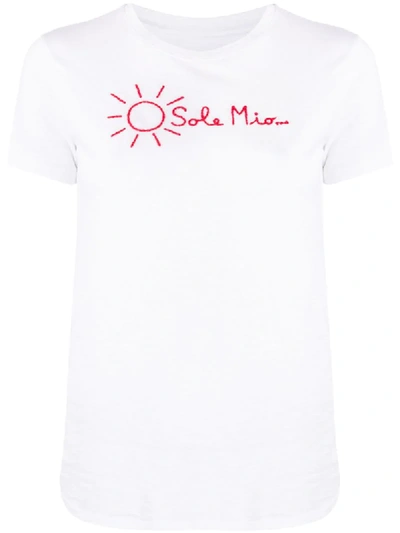 Mc2 Saint Barth Dana Embroidered T-shirt In White