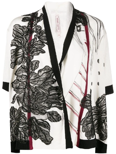 Antonio Marras Floral Embroidered Cardigan In White