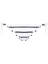Heidi Klein Core Textured Rectangle Swim Bikini Bottom In White