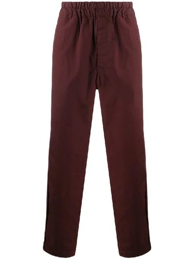 Comme Des Garçons Shirt Straight Leg Cargo Trousers In Red