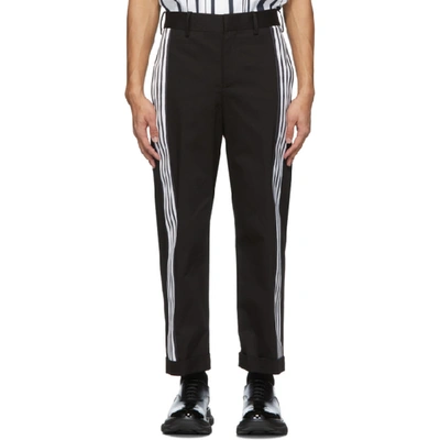 Neil Barrett Black Gabardine Trousers In 1179 Blkblk