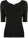 Filippa K Short-sleeve Fitted T-shirt In Black