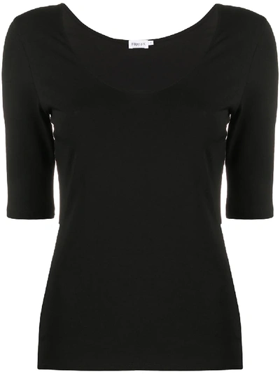 Filippa K Short-sleeve Fitted T-shirt In Black