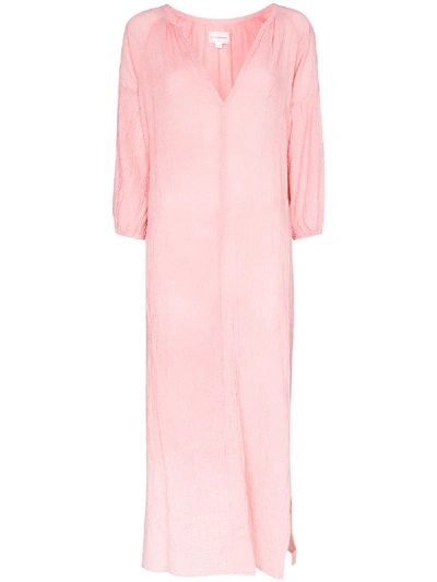 Honorine Bianca Cotton Midi Dress In Pink