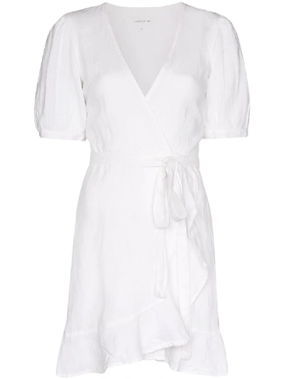 Honorine White Edie Wrap Front Mini Dress