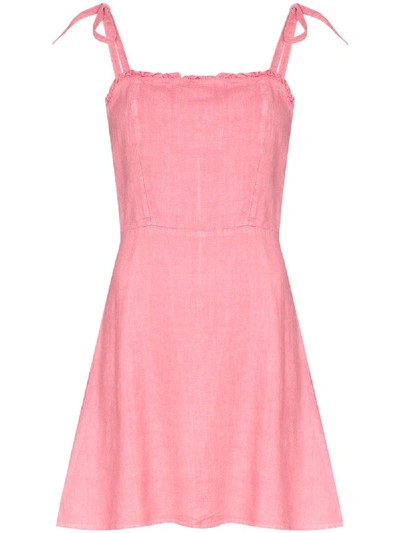 Honorine Poppy Linen Dress In Pink
