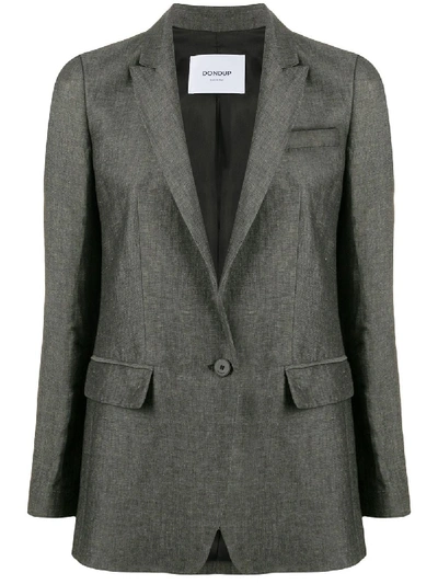 Dondup Long-line Blazer In Black