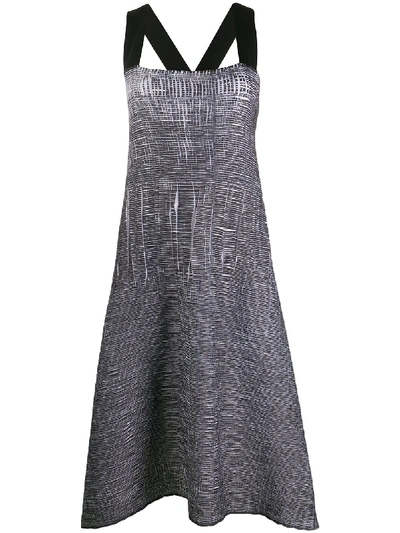 Pierantoniogaspari Crinkled-effect Flared Dress In Black